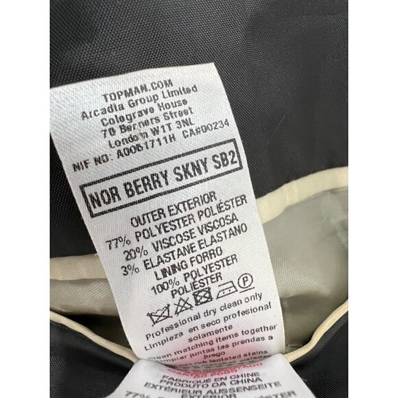 NWOT TOPMAN Size US 38 Skinny Suit Jacket Two Button color Berry - Picture 10 of 13